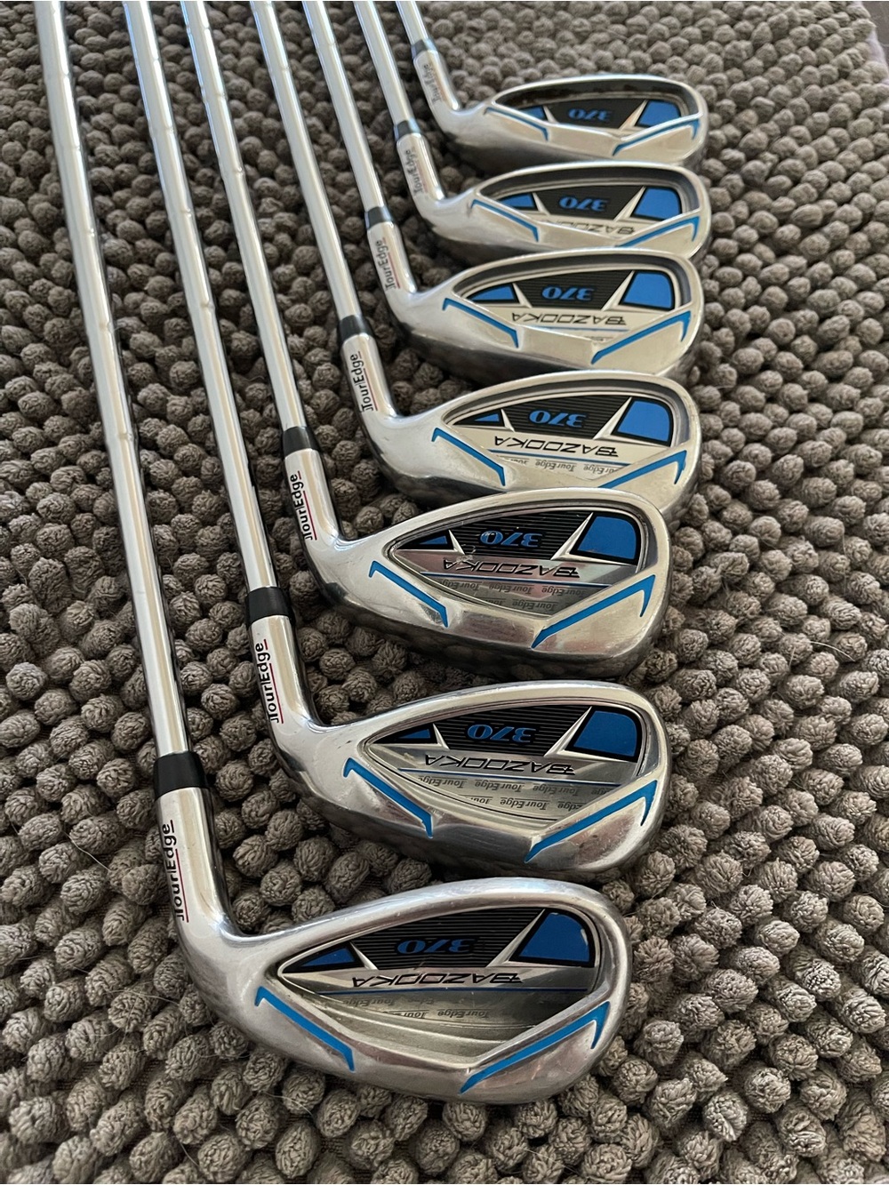 Tour Edge Bazooka 370 Iron Set 56789 PW SW Uniflex Steel shaft Right Hand Golf